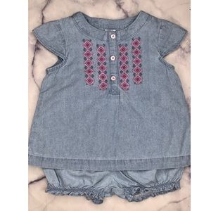 Carters 2pc Embroidered Denim Set